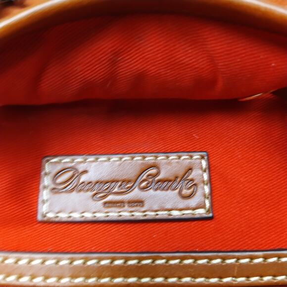 Dooney & Bourke Orange Suede Leather Trim Drawstring Shoulder Bag - Picture 11 of 15